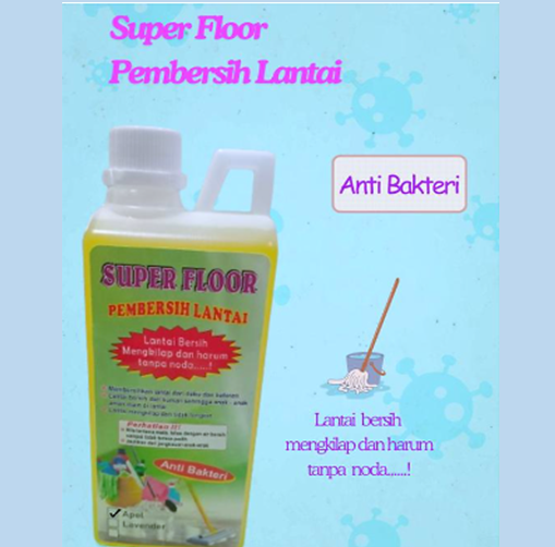 Super Floor/Pembersih Lantai -1 Liter Aroma Apel
