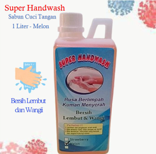 Super Handwash / Sabun Cuci Tangan -1 Liter Aroma Melon