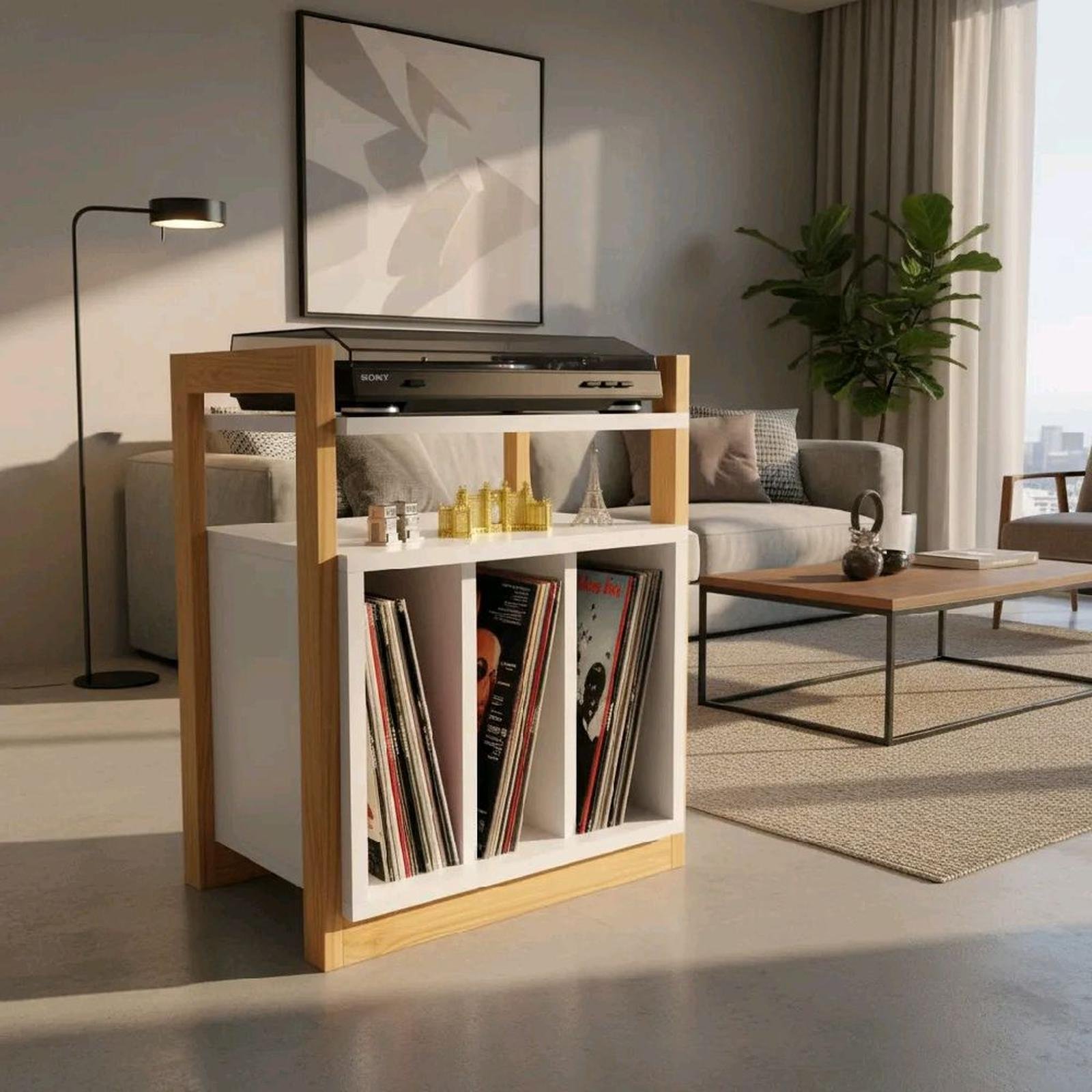 meja vinyl minimalis vinyl table nakas vinyl