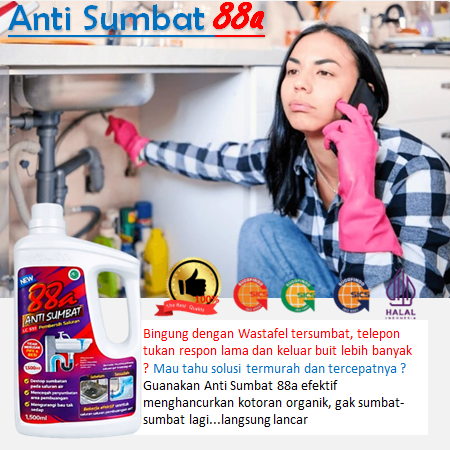 Anti Sumbat 88a Sangat Efektif Mengatasi Wastafel, Kloset Tersumbat