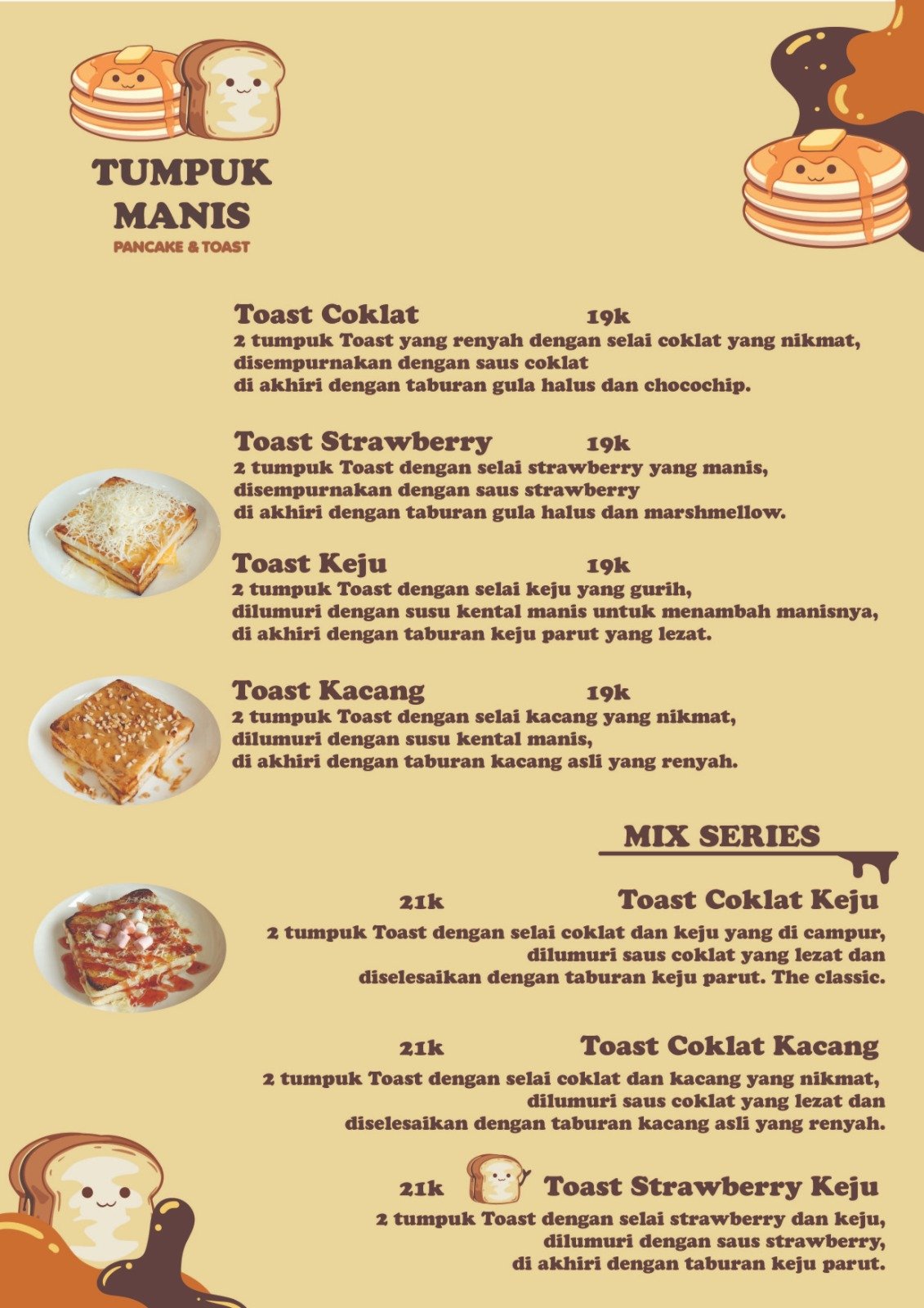 Tumpuk Manis Pancake and Toast