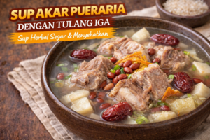 Sup Akar Pueraria dengan Tulang Iga – Sup Herbal Asia yang Segar dan Menyehatkan