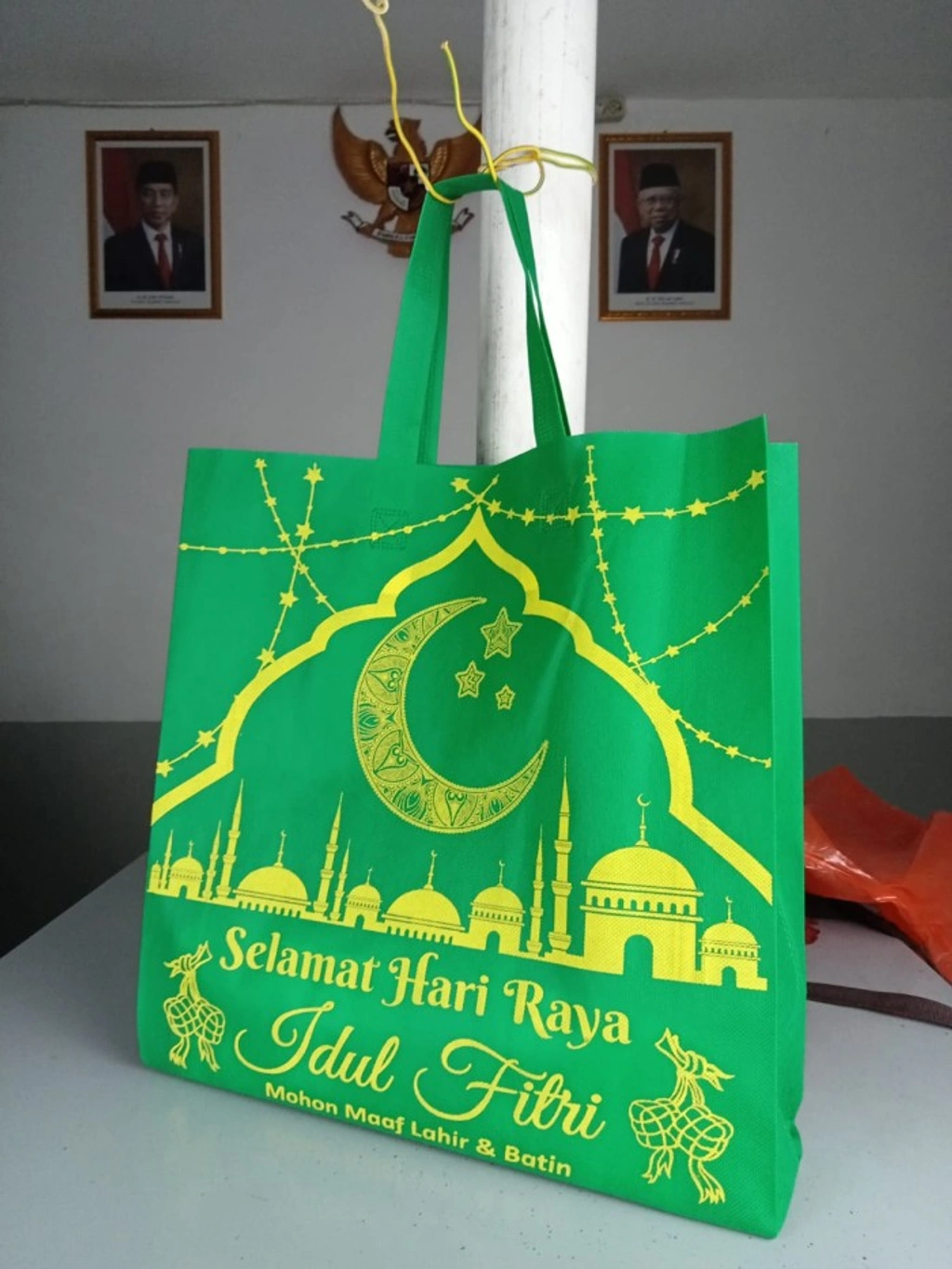 Tas Spunbond Lebaran Idul Fitri Tote Goodie Bag Souvenir L
