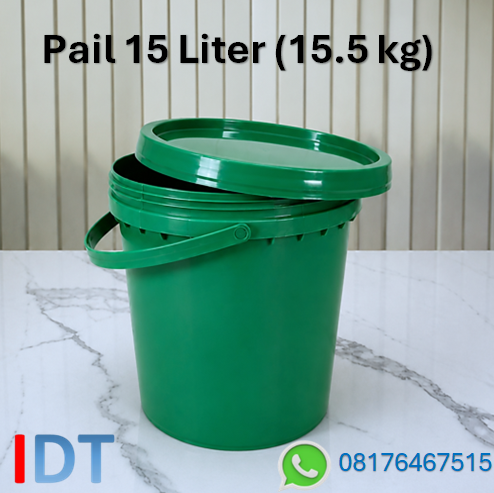 Pail Plastik 15 Liter ( 15.5 kg ) Tapper Plastik Kokoh Kualitas Terjamin