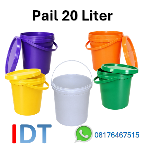 Pail Plastik 20 Liter ( Ember 20.5 kg ) Plastik Kokoh Kualitas Terjamin