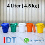 Pail Plastik 4 Liter ( Ember 4.5 kg ) Plastik Kokoh Kualitas Terjamin