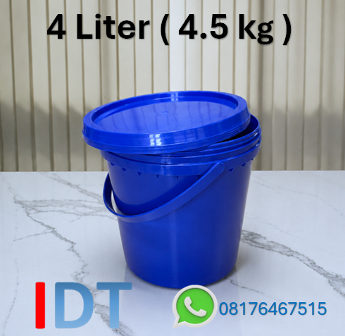 Pail Plastik 4 Liter ( Ember 4.5 kg ) Plastik Kokoh Kualitas Terjamin