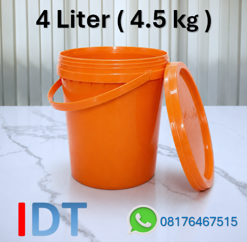 Pail Plastik 4 Liter ( Ember 4.5 kg ) Plastik Kokoh Kualitas Terjamin