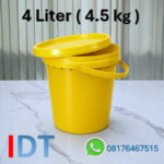 Pail Plastik 4 Liter ( Ember 4.5 kg ) Plastik Kokoh Kualitas Terjamin