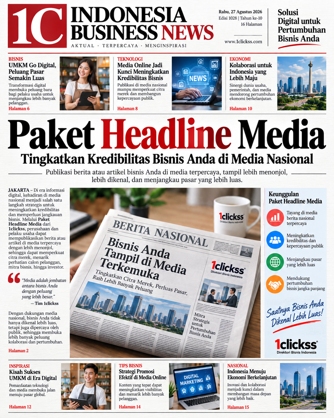 Paket Headline Media Berita Nasional