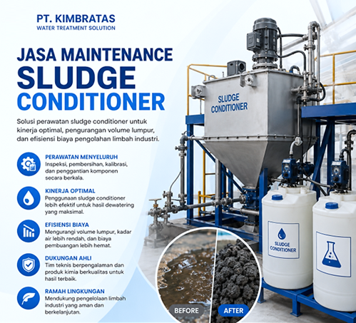 PT Kimbratas, Solusi Jasa Maintenance Sludge Conditioner Profesional
