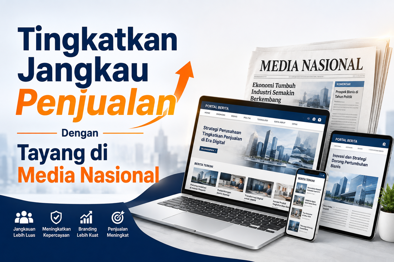 Paket Tayang di Headline Media Top Indonesia, Tingkatkan Krebilitas dan Kepecayaan Pembeli Potemsia