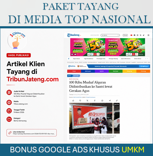 Jasa Publikasi Artikel Media Top Indonesia Bonus Google Ads Khusus UMKM