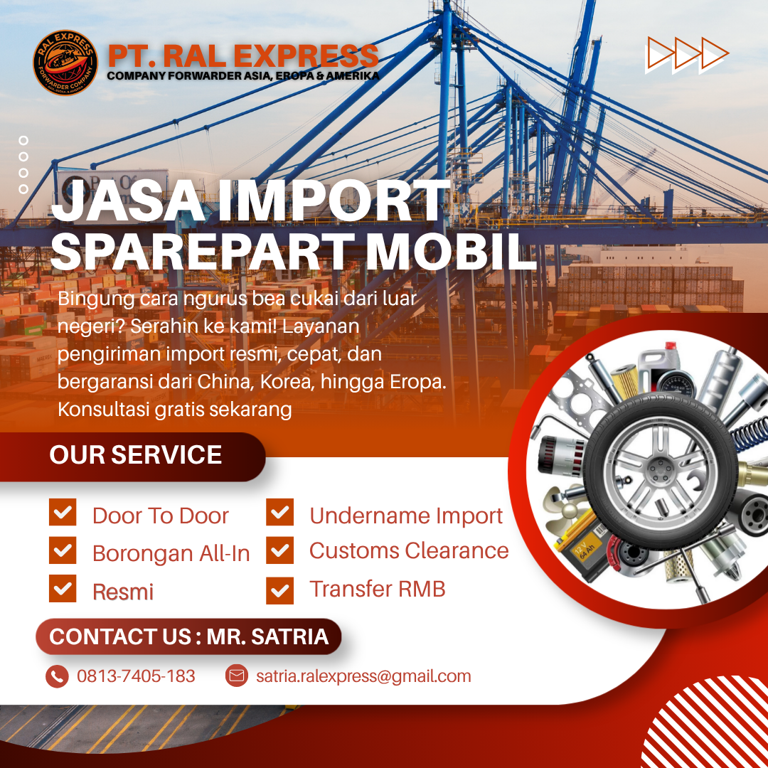 Jasa Import Sparepart Mobil Door To Door