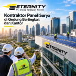 Pasang Panel Surya di Gedung Bertingkat dan Kantor ( Tampa Depan Gedung )