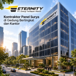 Pasang Panel Surya di Gedung Bertingkat dan Kantor ( Tampa Depan Gedung )