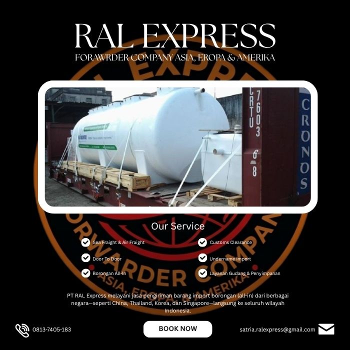 Handling Import Borongan Tangki Inddustri China-Jakarta