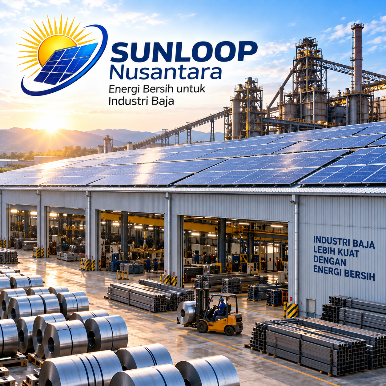 Sunloop Nusantar Pasang Panel Surya untuk Industri Geratis Alat