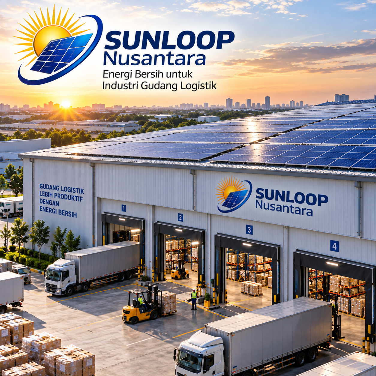 Pasang Panel Surya Gudang Gelatis Alat