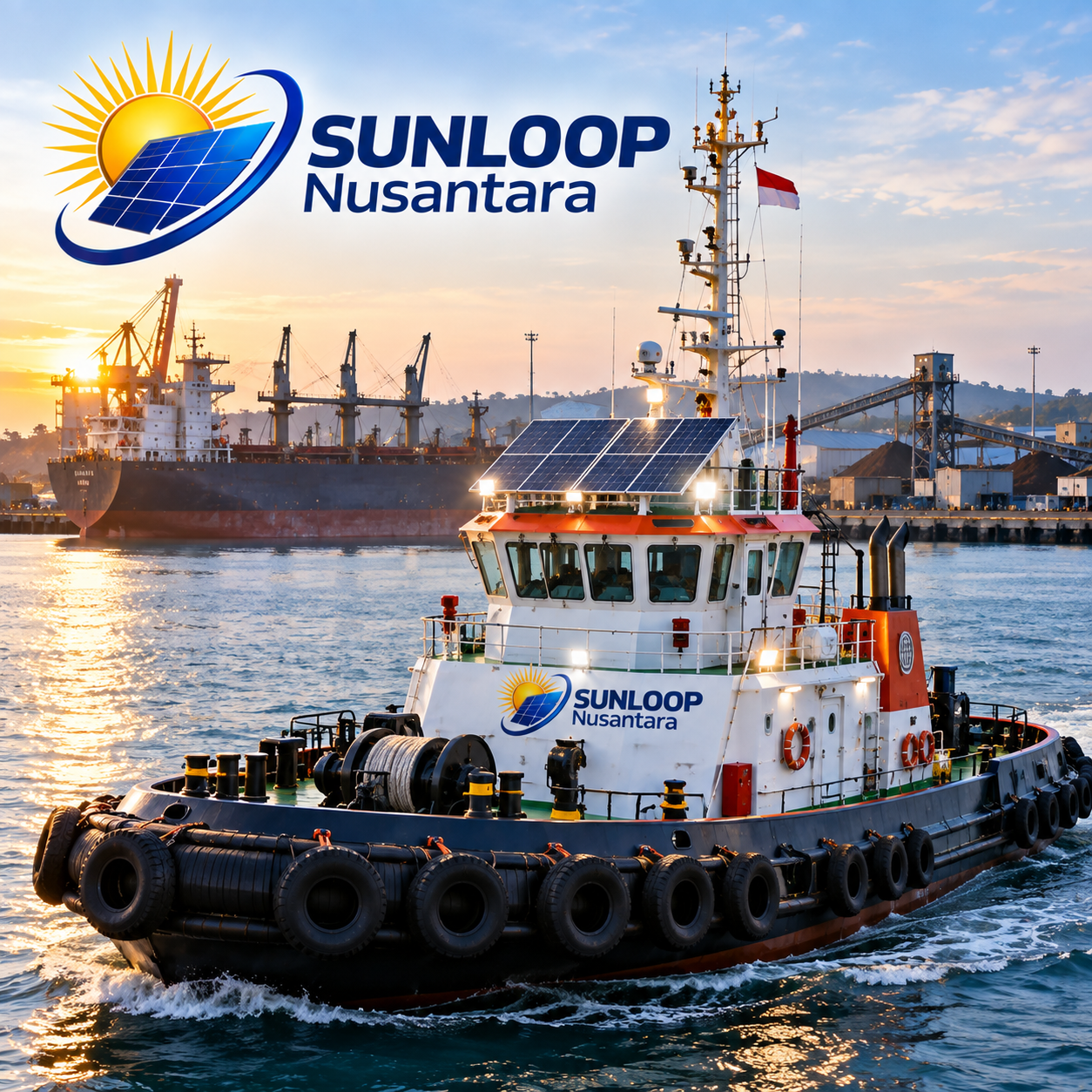 Pasang Panel Surya Untuk Kapal Tunda Tugboat