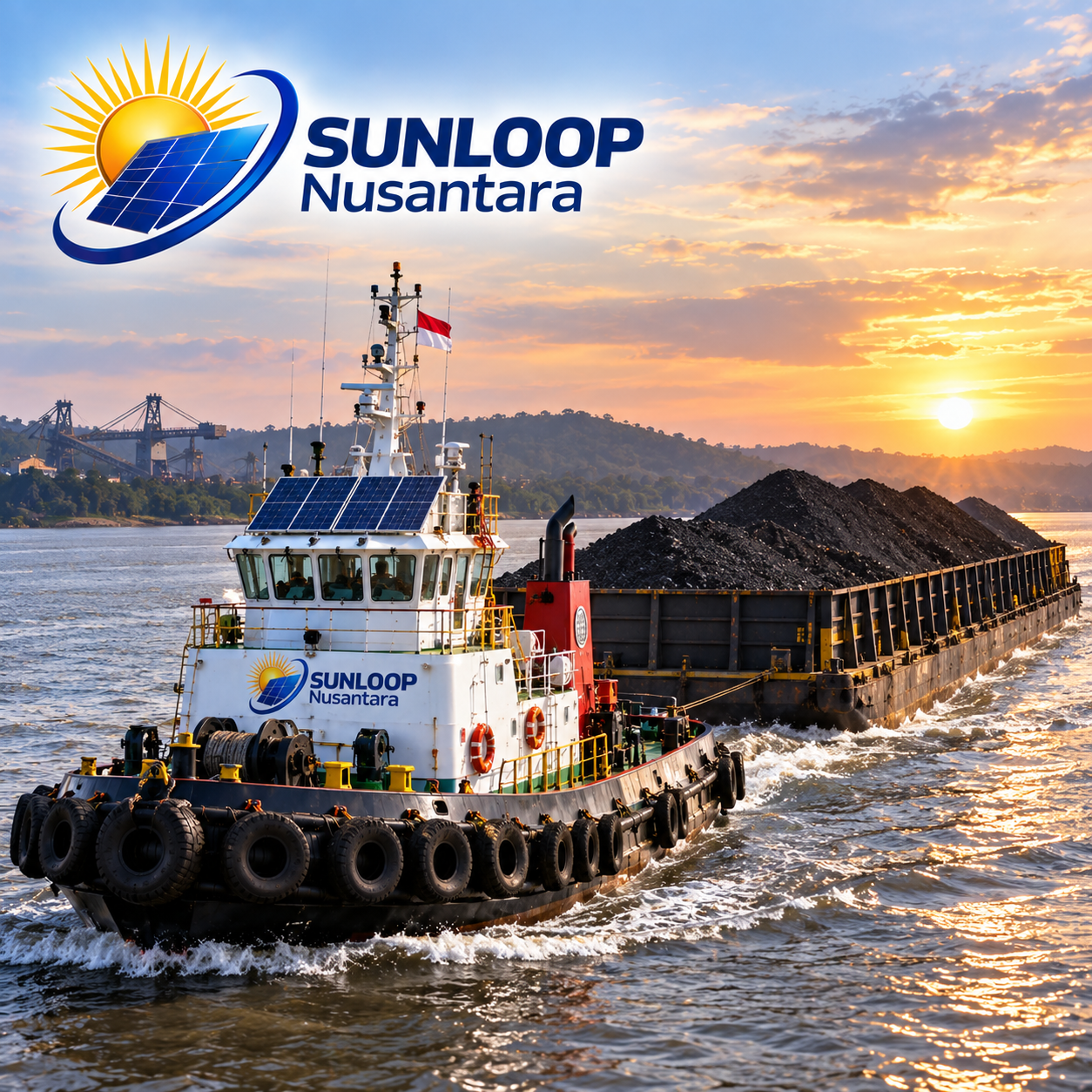 Pasang Panel Surya Untuk Kapal Tunda Tugboat