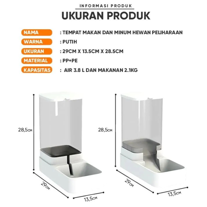 宠物食品/饮水机 M66 - 狗和猫的自动食物和饮料容器 - 食品分配器