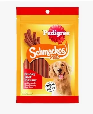 pedigree schmackos 70 克 - 狗粮 pedigree schmackos stix 烟熏牛肉 70 克